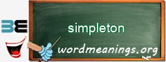 WordMeaning blackboard for simpleton